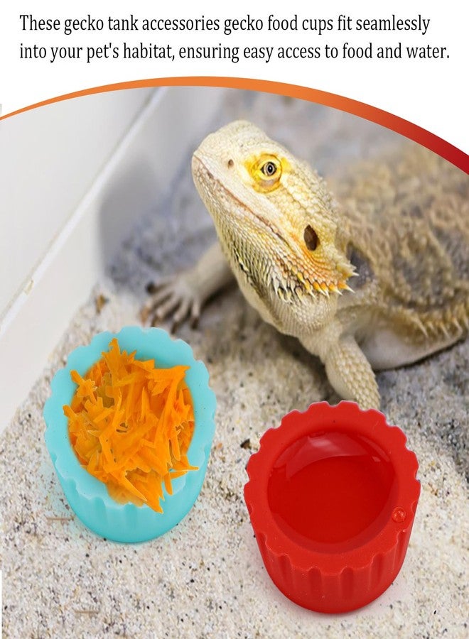 UPIQNG 10 Pack Colorful Crested Gecko Feeding Dishes Reusable Small Reptile Food and Water Bowls Accessories for Cresteds, Tortoises, Crabs, and Small Pets10 Colors - Image 5
